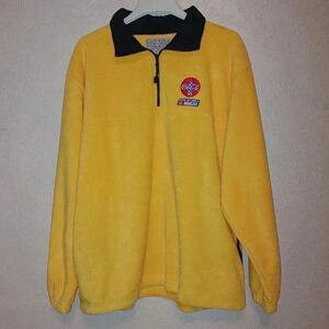 Colorado Timberline Nascar Coca-Cola Fleece Jacket Men's Size XL Yellow 1/4 Zip